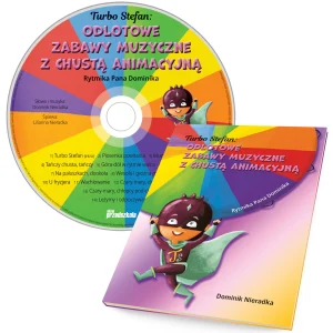 Płyta CD i książeczka Turbo Stefan IV Odlotowe Zabawy Muzyczne z kolorową grafiką i postacią animowaną
